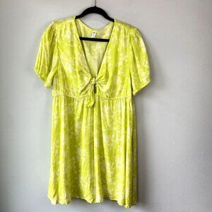 BP Neon Tie Dye Cutout Short Sleeve Dress 1X